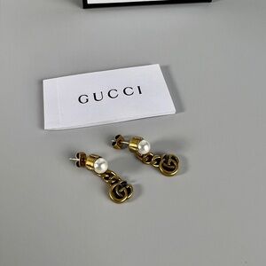 Gucci Second Hand Double G Stud Earrings